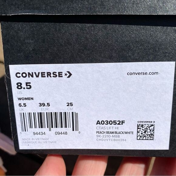 Converse Chuck Taylor All Star High Lift Platform Peach Beam 8.5 EUC - Picture 11 of 13